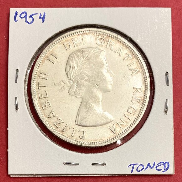 Extraordinary 1954 Canada Uncirculated Silver $1 Dollar Coin! - Picture 3 of 15